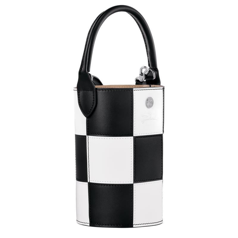 Umhängetasche XS Épure , Leder - Schwarz/Weiss  - Ansicht 3 von 4