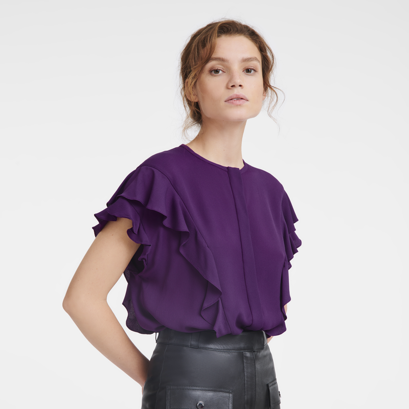 Blouse , Violet - Crepe  - View 3 of  4