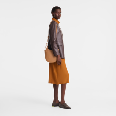 Le Foulonn&eacute; S Crossbody bag , Pecan - Leather