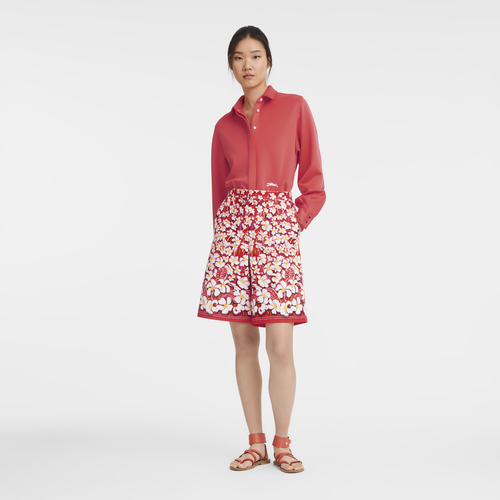 Bermuda shorts , Strawberry - Gabardine - View 2 of  3