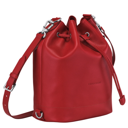 Sac seau M Le Foulonné Rouge (10062021545) | Longchamp FR Sac seau M Le Foulonné Rouge (10062021545) | Longchamp FR