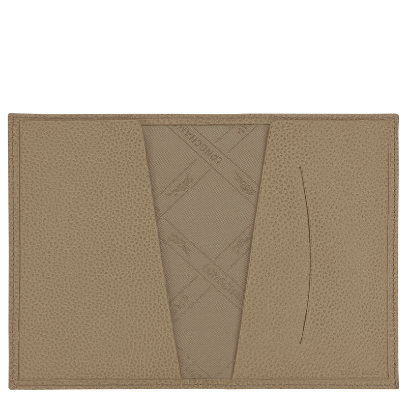 Le Foulonn&eacute; Passport cover , Lichen - Leather  - View 3 of  3
