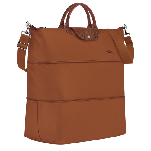 Le Pliage Green Travel bag expandable , Cognac - Recycled canvas - View 3 of 8