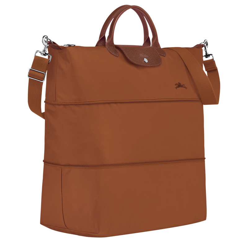 Le Pliage Green Travel bag expandable , Cognac - Recycled canvas  - View 3 of 8