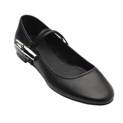 Le Roseau Ballerinas , Black - Leather