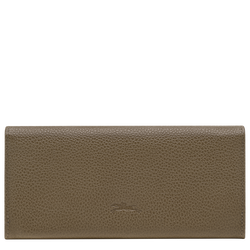 Carteira continental comprida Le Foulonn&eacute; , Pele - Alcaparra