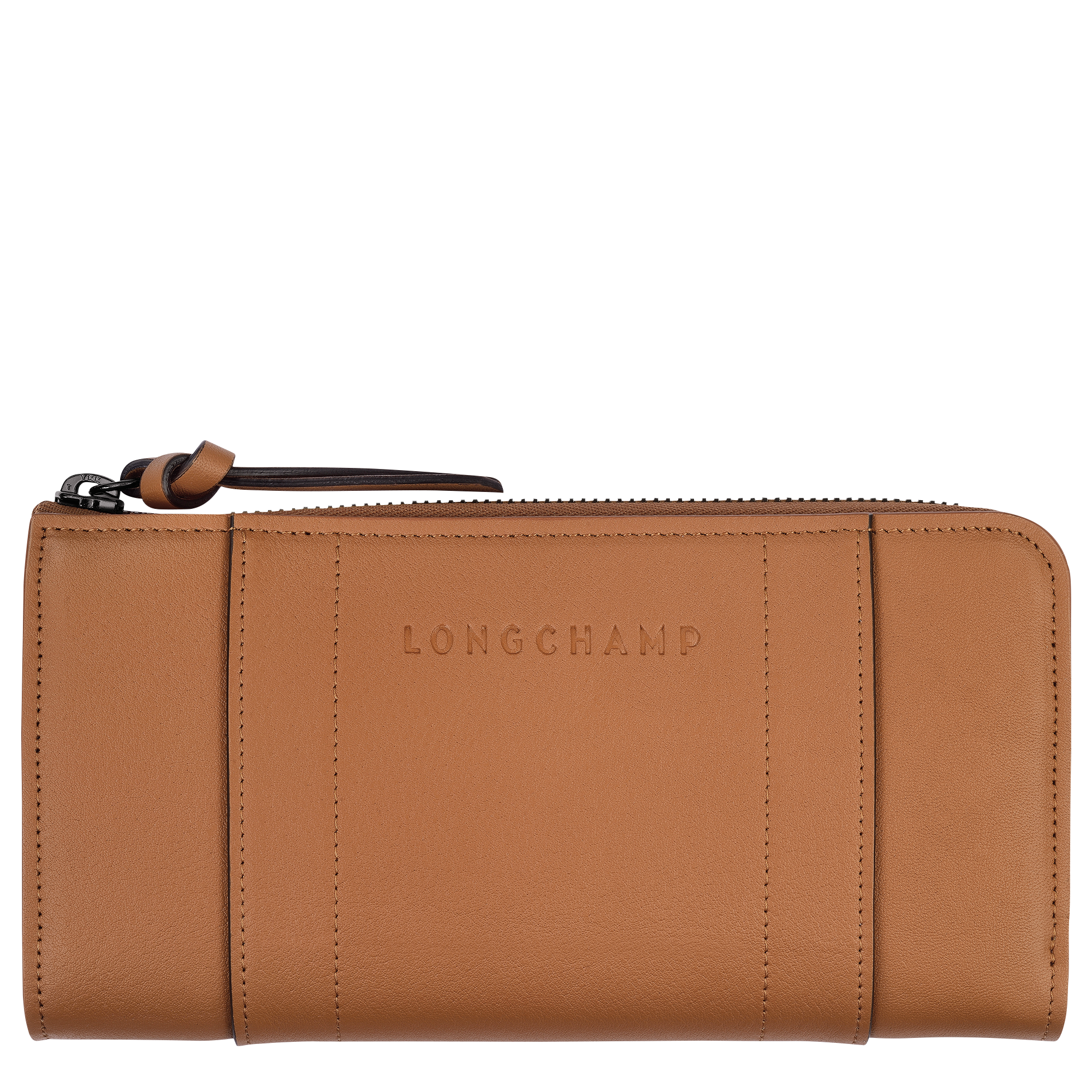 Longchamp 3D Portefeuille zipp&eacute;, Naturel
