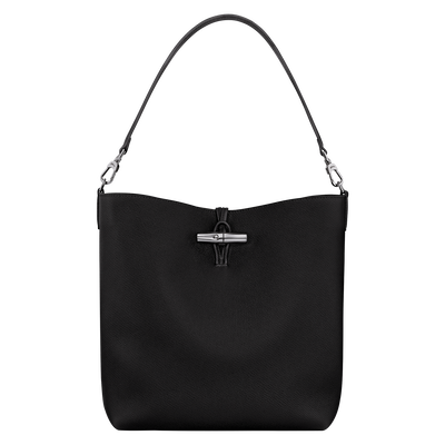 Le Roseau 半月形單肩包 M , 黑色 - 皮革