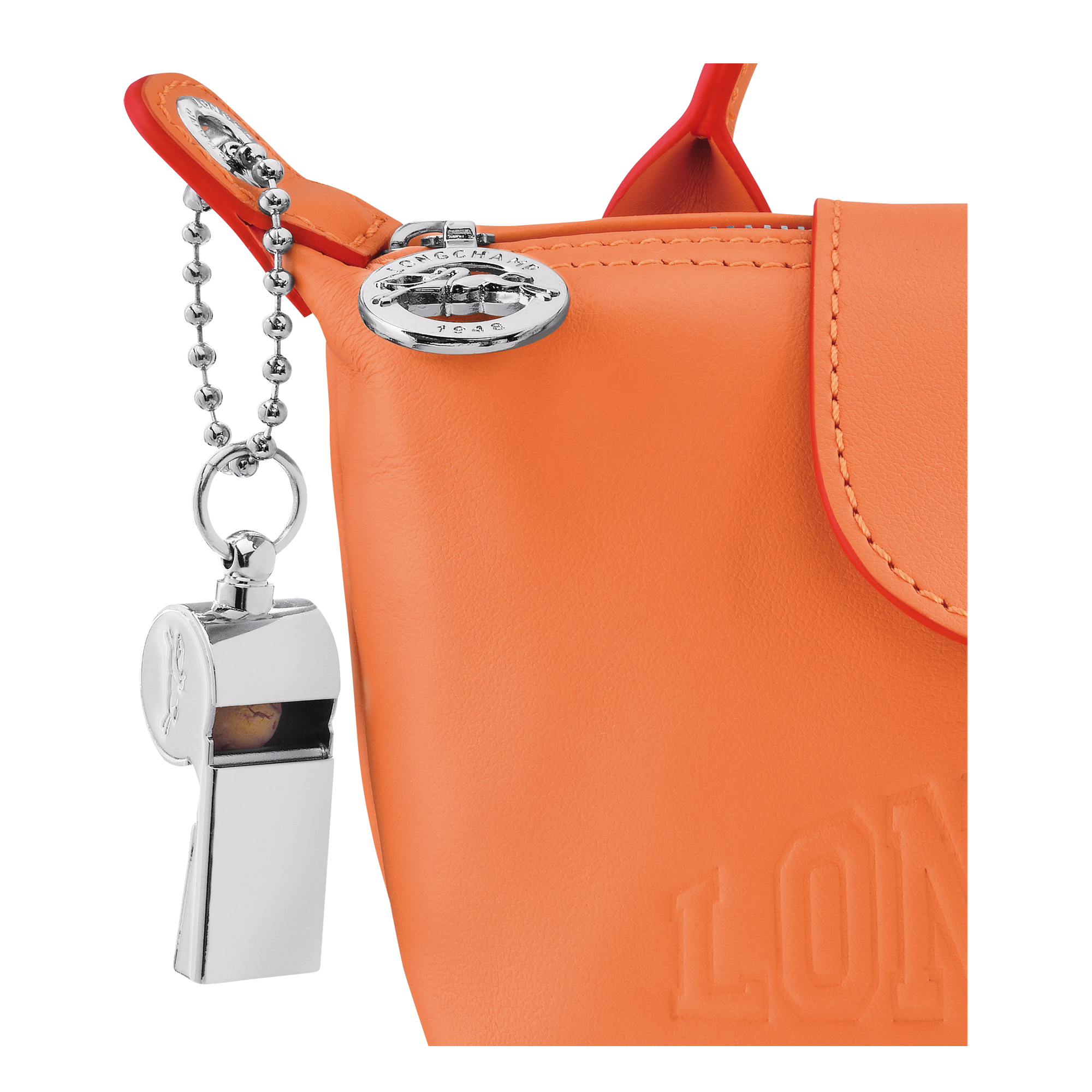 Le Pliage Xtra XS Pouch Orange Leather Longchamp US