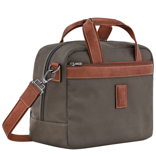 Reisetasche S Boxford , Recyceltes Canvas - Braun - Ansicht 2 von 5