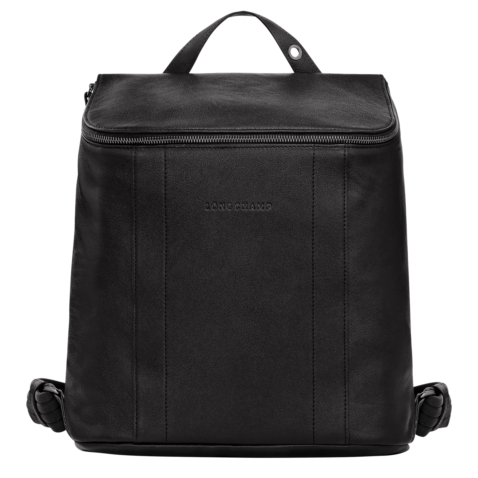 All black 2025 longchamp backpack