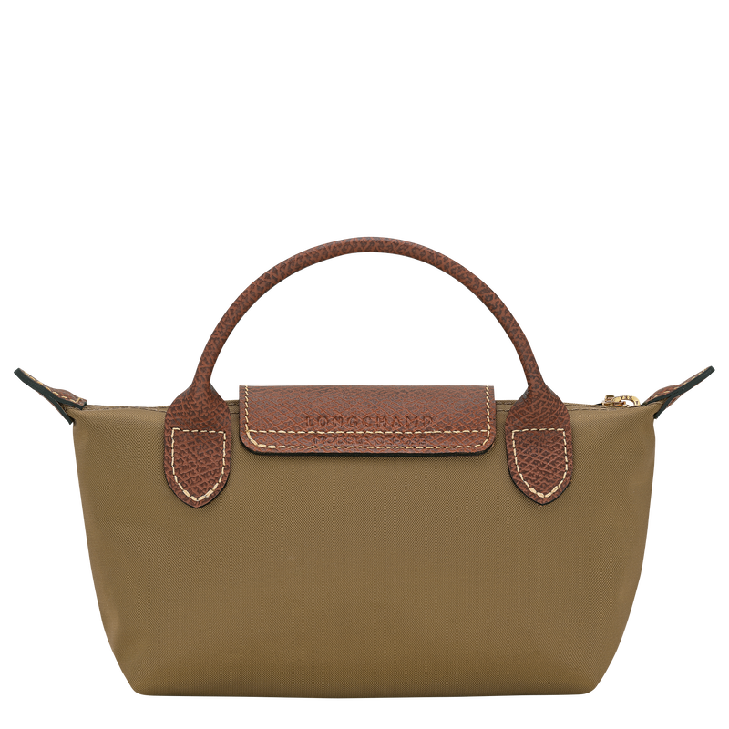 Le Pliage Original Pouch with handle , Olive - Recycled canvas  - View 3 of 5