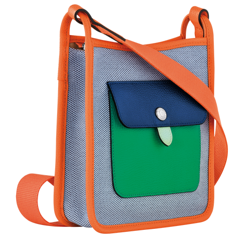 Le Foulonné Crossbody bag S, Blue/Orange