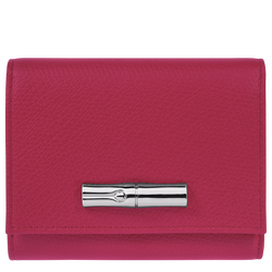 Le Roseau Wallet , Beetroot - Leather