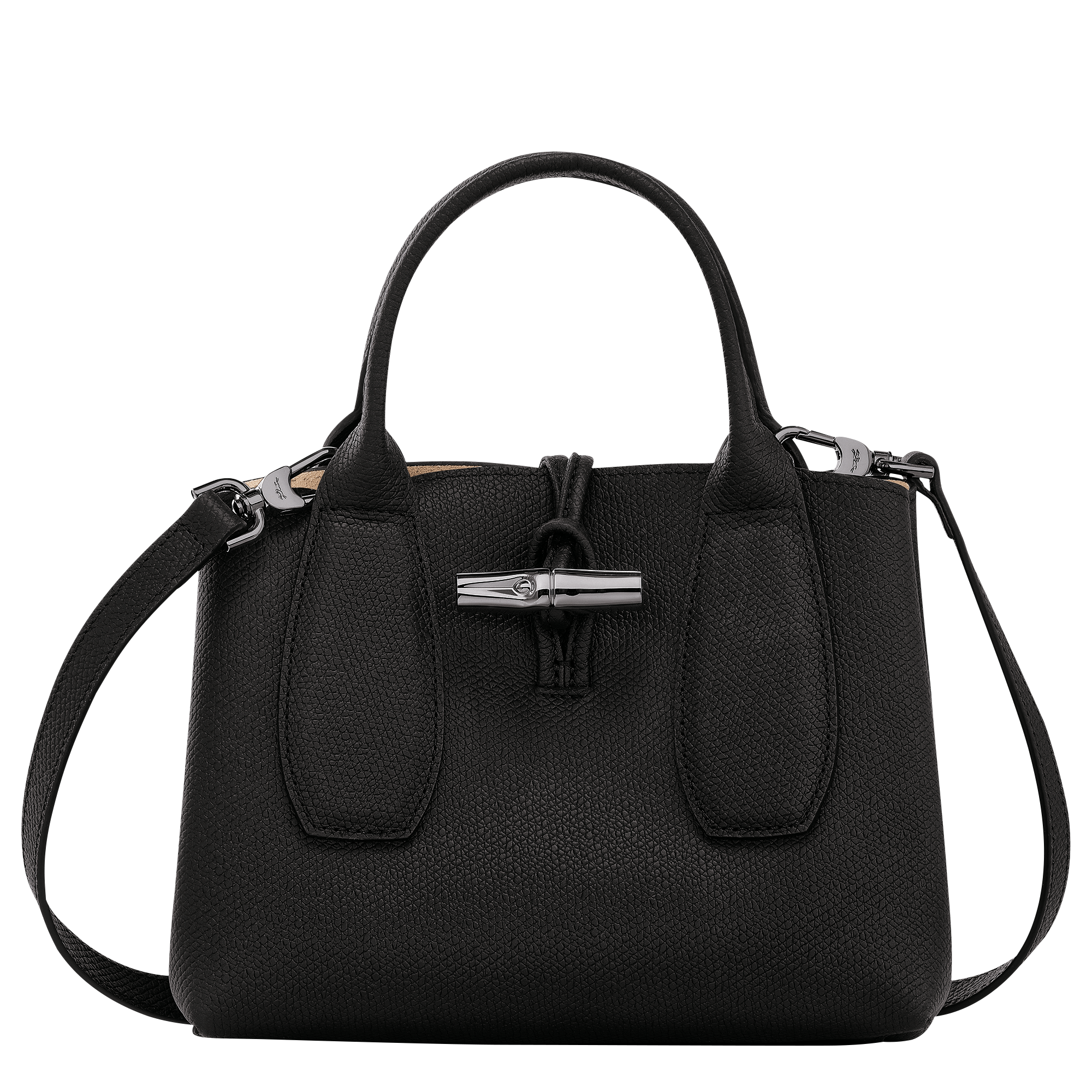 Longchamp Leather Roseau Top-Handle Bag