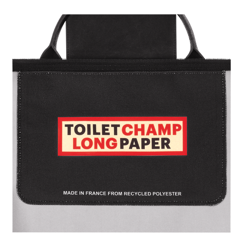 Longchamp x ToiletPaper 旅行袋 S , 黑色 - 帆布 - 查看 5 5