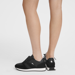 Le Pliage Green Zapatillas de deporte , Cuero - Negro