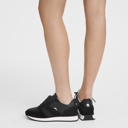 Le Pliage Green Sneakers , Black - Leather