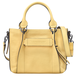 Longchamp 3D Tas met handgreep aan de bovenkant S , Tarwegeel - Leder