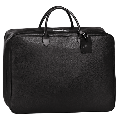 Le Foulonné S Suitcase , Black - Leather - View 1 of  4