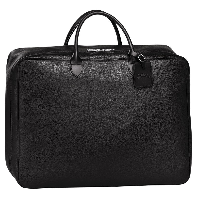 Le Foulonné S Suitcase , Black - Leather  - View 1 of  4