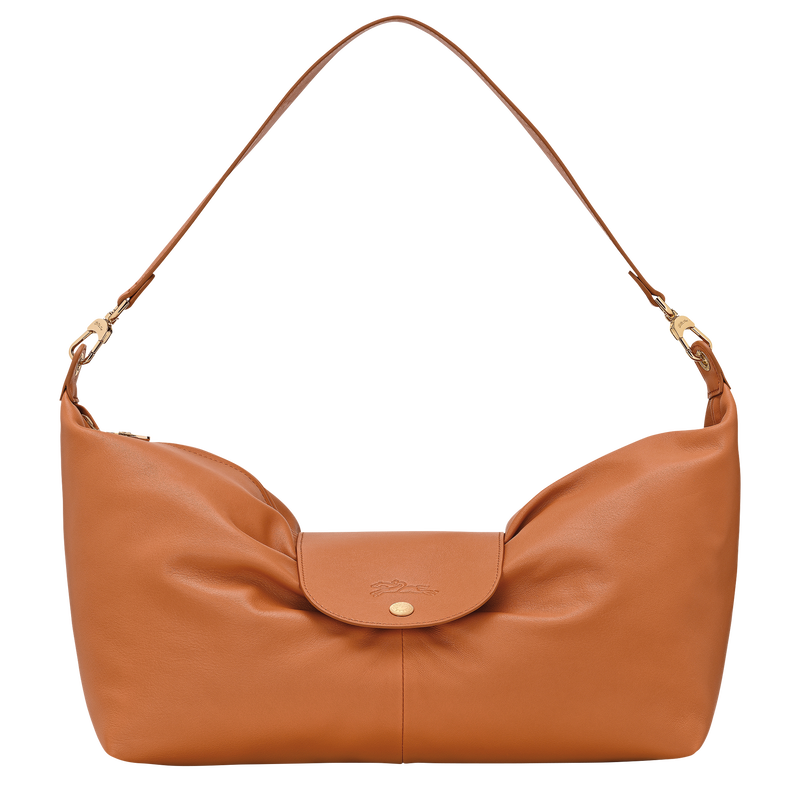 Mala a tiracolo L Le Pliage Xtra , Pele - Ambar  - Vista 1 de  4