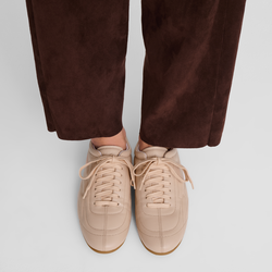 On-The-Go Sneakers , Cream - Leather