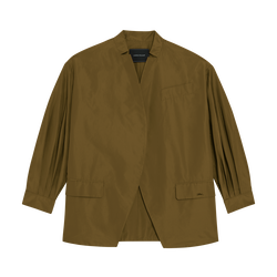 Kimono jacket , Olive - Techno taffeta