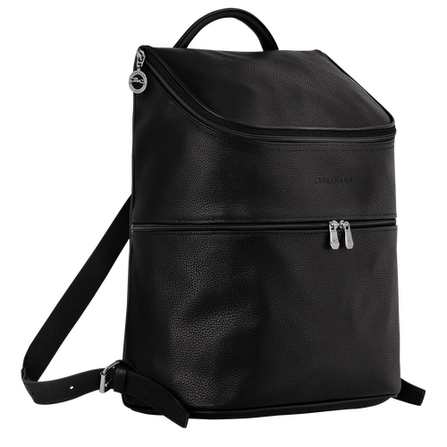 Le Foulonné Backpack , Black - Leather - View 3 of  5