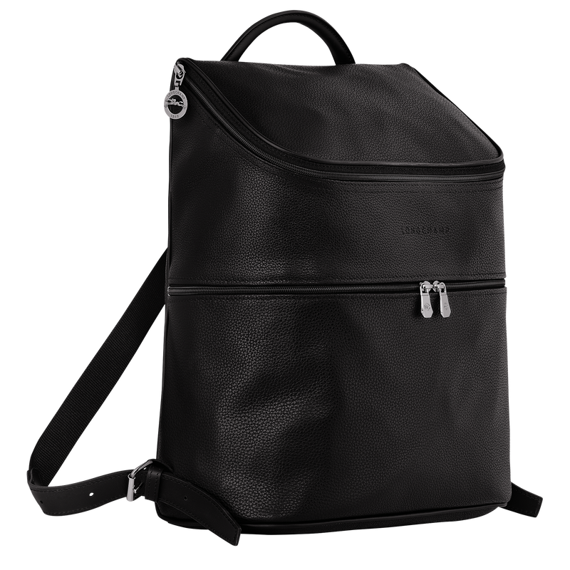 Le Foulonné Backpack , Black - Leather  - View 3 of  5