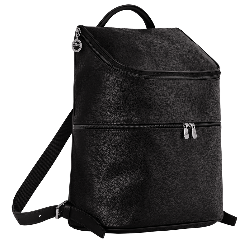 Le Foulonné Backpack , Black - Leather  - View 2 of 4