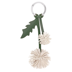 Key ring , White - Leather