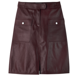 Jupe , Cuir - Prune