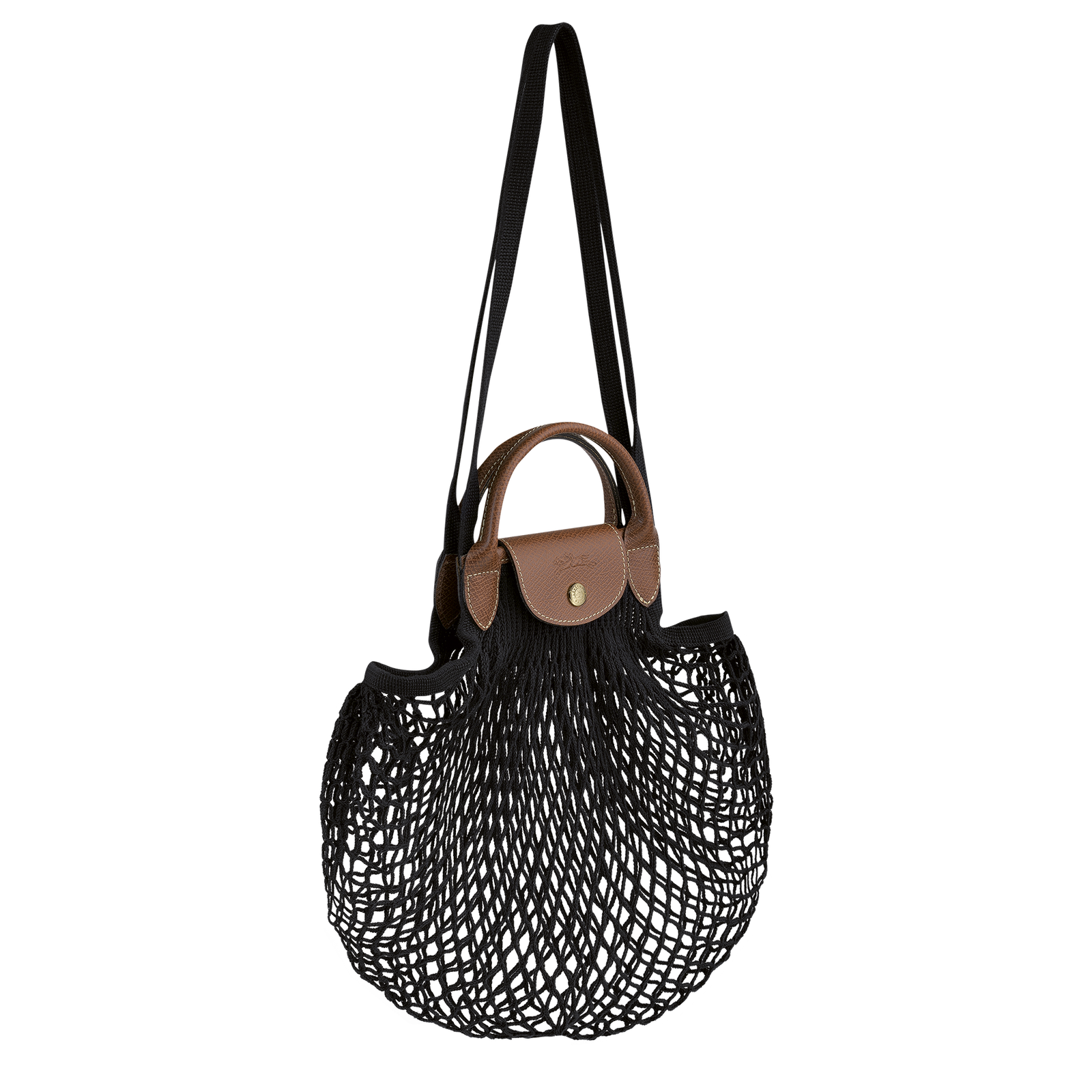 Le Pliage Filet L Mesh bag Black - Canvas | Longchamp US
