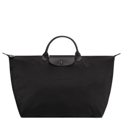 Le Pliage One L Travel bag , Black - Recycled canvas
