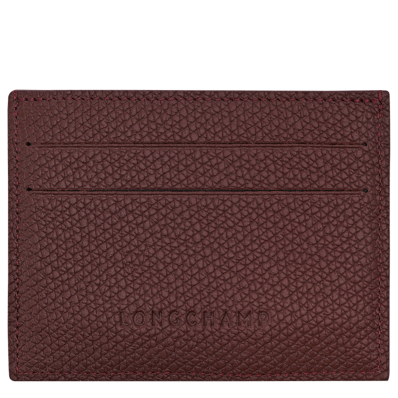Le Roseau Card holder , Burgundy - Leather  - View 2 of  2