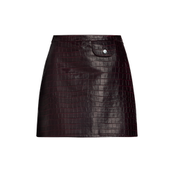 Skirt , Mocha - Leather