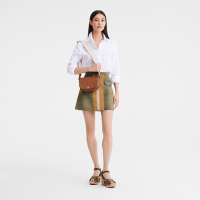 &Eacute;pure S Crossbody bag , Cognac - Leather