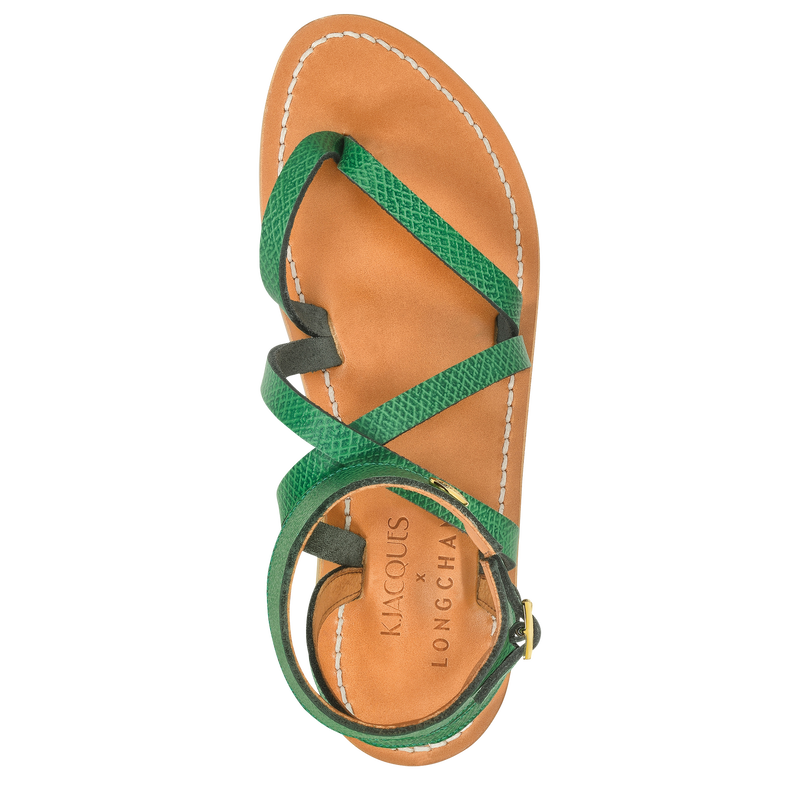 Longchamp x K.Jacques Sandals , Green - Leather  - View 4 of  4