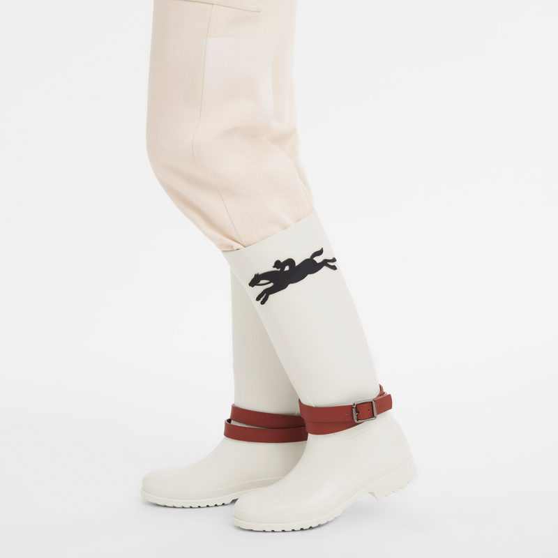 Flache Stiefel Cheval Longchamp , Andere - Elfenbein  - Ansicht 4 von 4