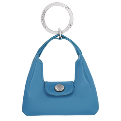 Le Pliage Xtra Key ring , Azure - Leather