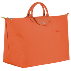 Le Pliage Green M Travel bag , Carot - Recycled canvas