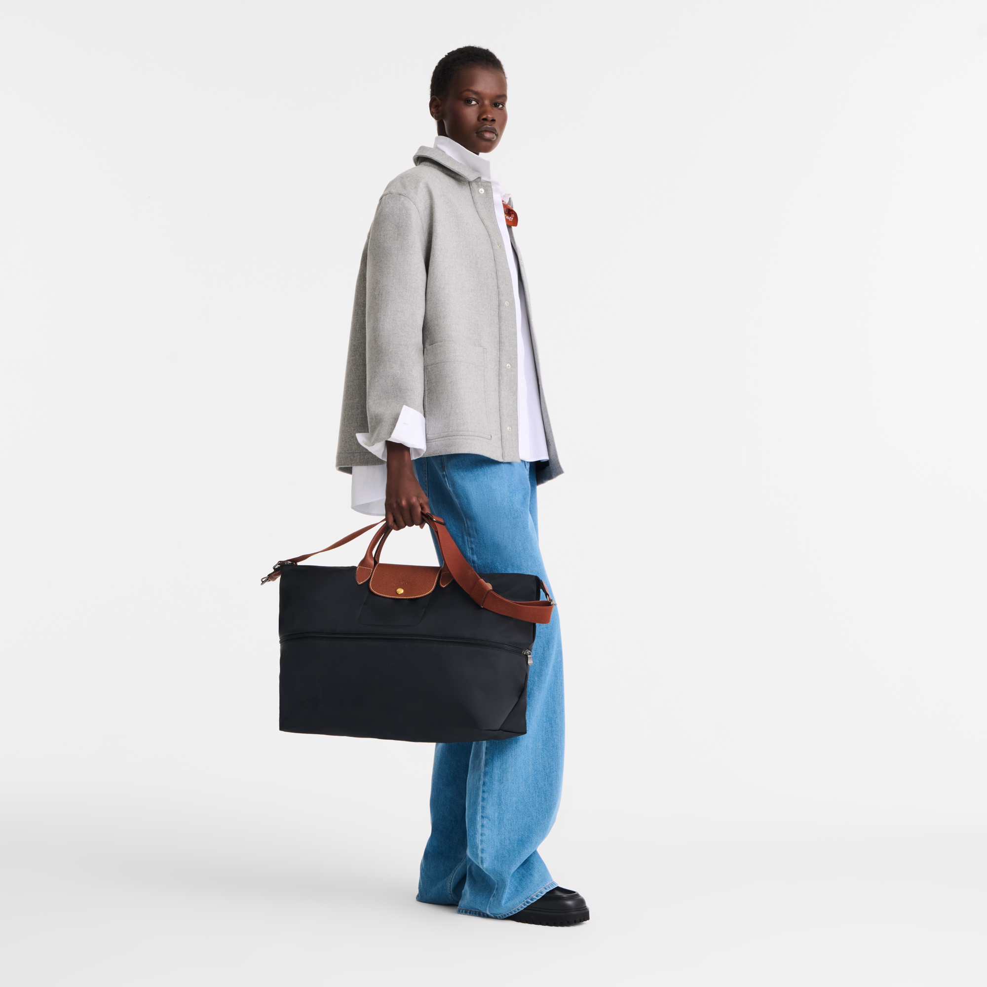 Erweiterbare Reisetasche, Schwarz - Ansicht 7 von
7 - Zoom vergrößern Le Pliage Original Erweiterbare Reisetasche, Schwarz