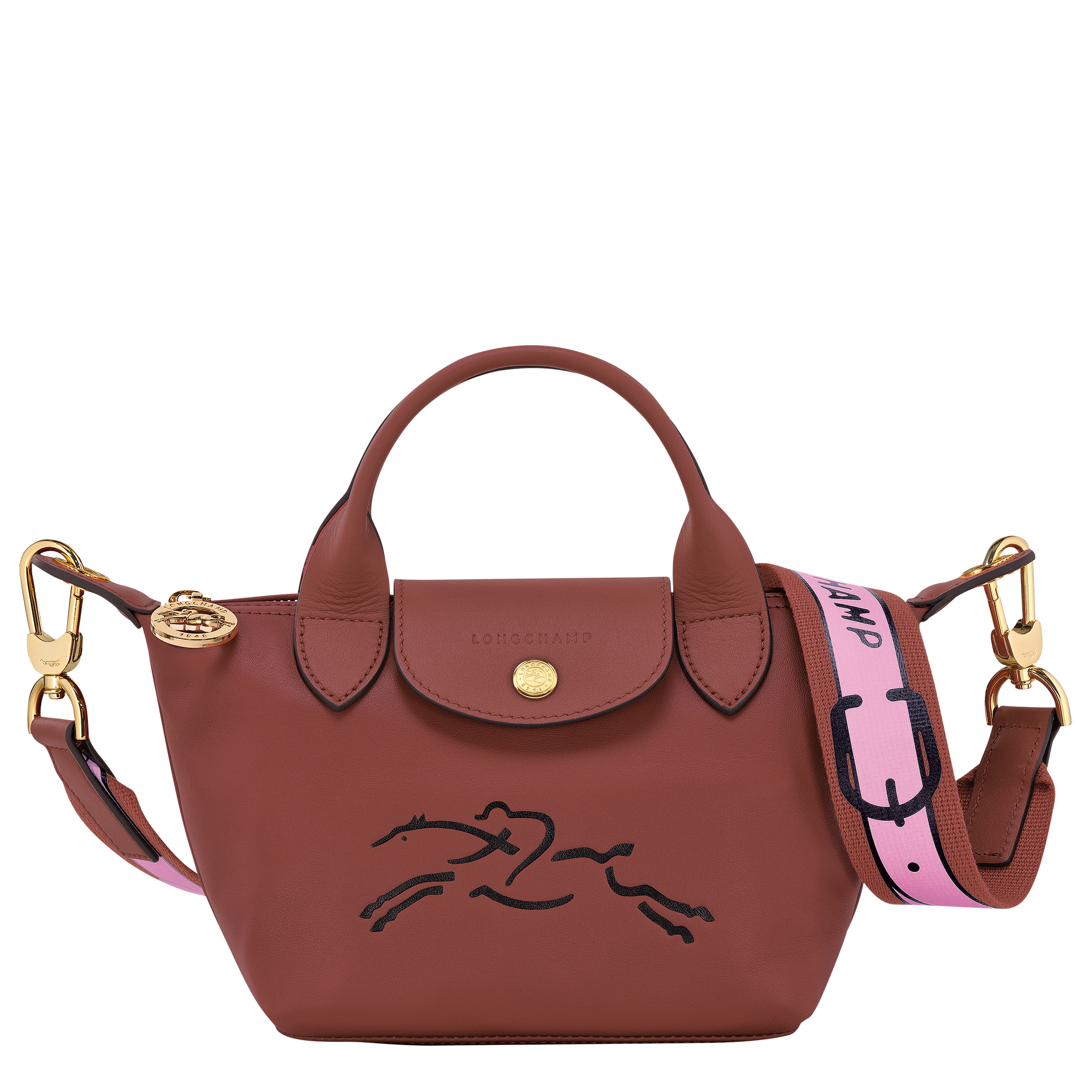 Le Pliage Xtra XS Handbag Mahogany - Leather (L1500HDA204)