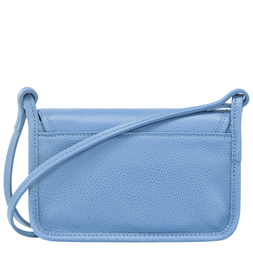 Le Foulonné Wallet on chain , Cloud Blue - Leather - View 4 of  4