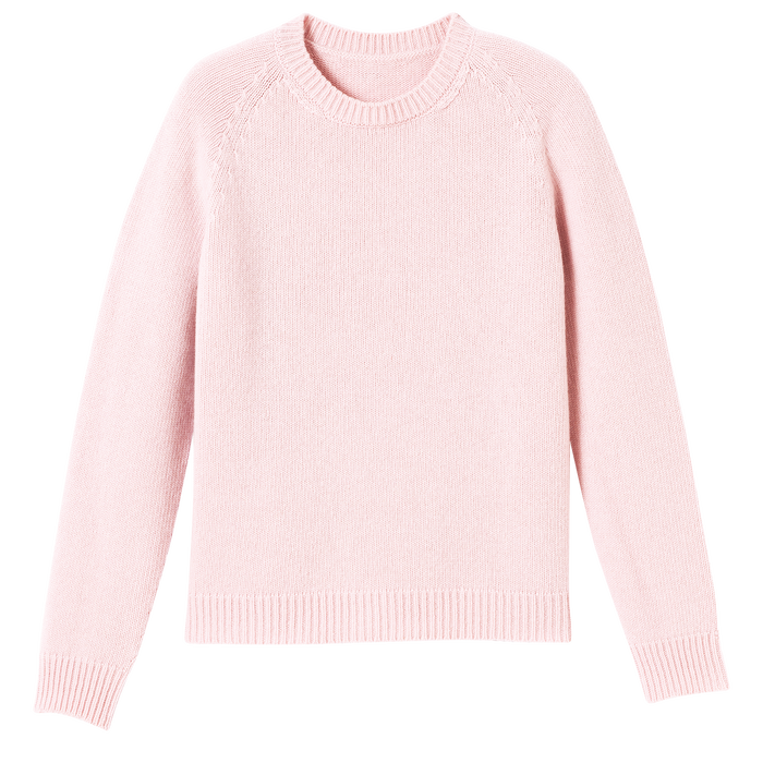 Fall-Winter 2022 Collection Round neck sweater, Powder