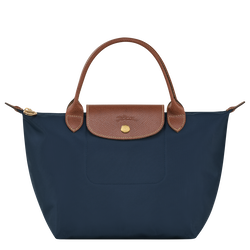 Le Pliage Original Tas met handgreep aan de bovenkant S , Marineblauw - Gerecycled canvas