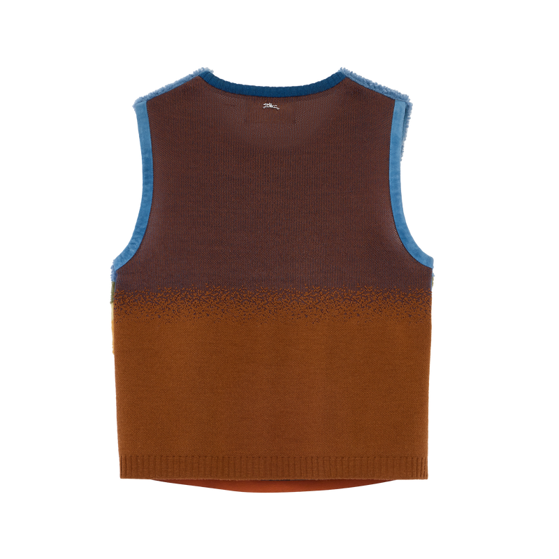 Top Caroline H&eacute;lain x Longchamp , Cuir - Cognac  - Vue 4 de 8