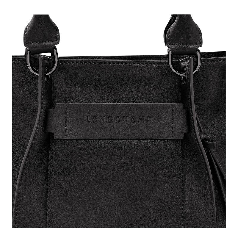 Longchamp 3D Tas met handgreep aan de bovenkant S , Zwart - Leder  - Weergave 6 van  6
