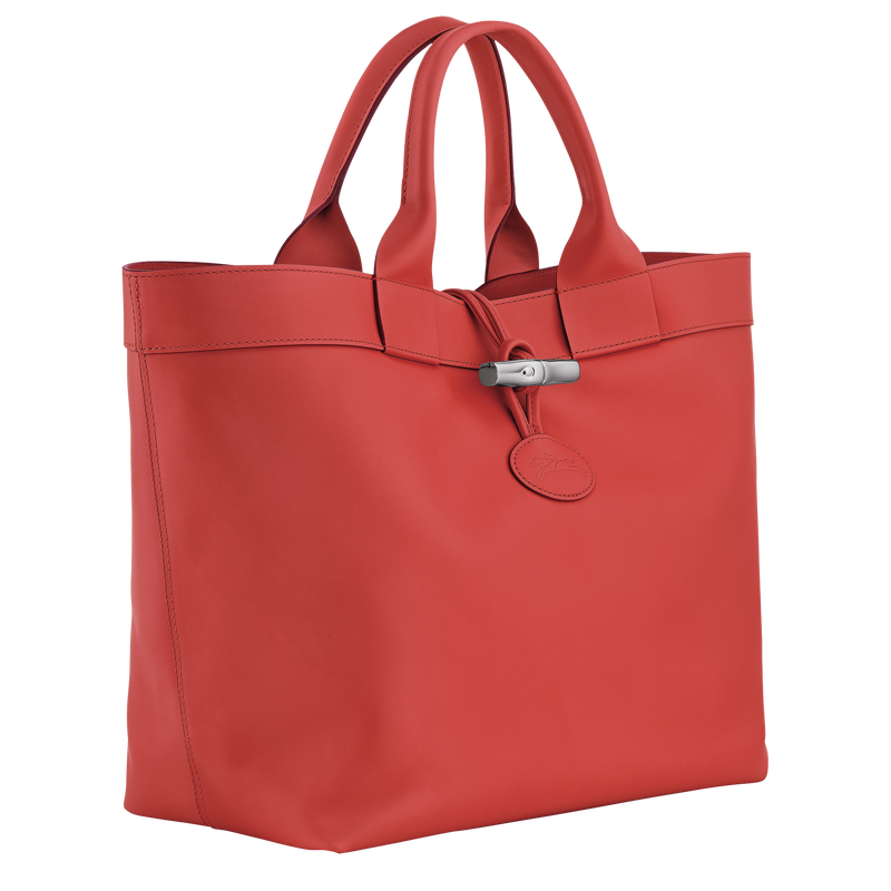 Shopper L Le Roseau , Leder - Rot  - Ansicht 3 von 5